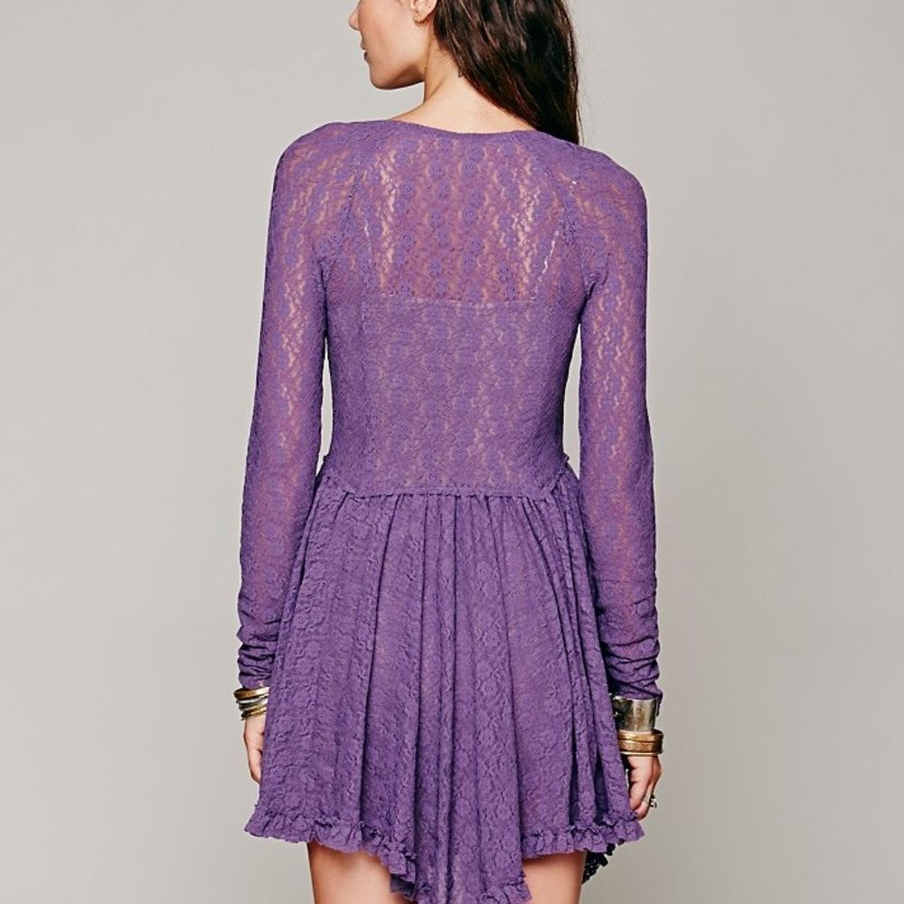 Free People Look Both Ways Sheer Lace Slip Dress - Picture 3 of 6